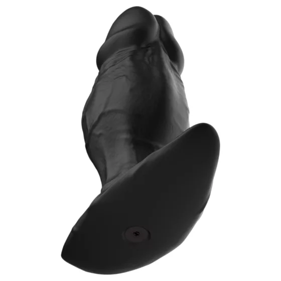 Kangvo - magnetický nafukovací silikónový dildo (čierny)