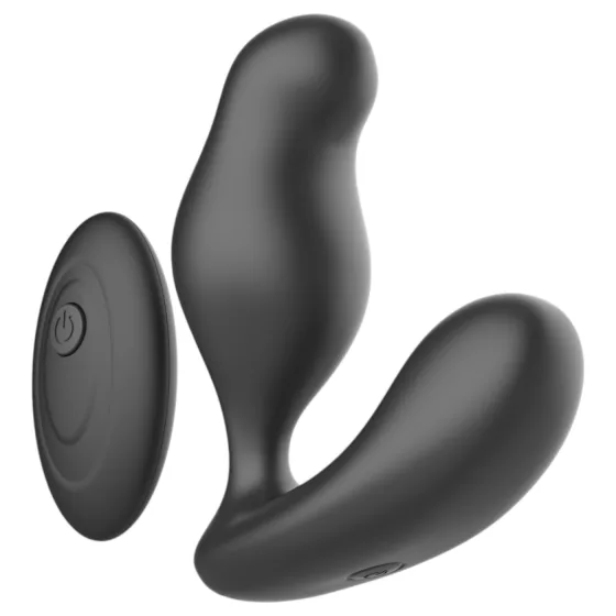 Mroow - prostatický vibrátor s diaľkovým ovládačom (čierny)