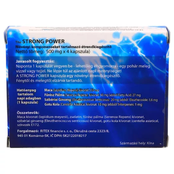 Strong Power Plus - výživový doplnok pre mužov - kapsuly (4 ks)