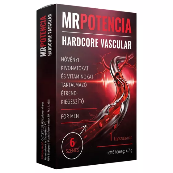 MrPotencia Hardcore Vascular - výživový doplnok v kapsulách pre mužov (6 ks)