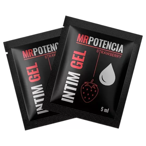 MrPotencia - intímny gél - vodný lubrikant - jahoda 5ml