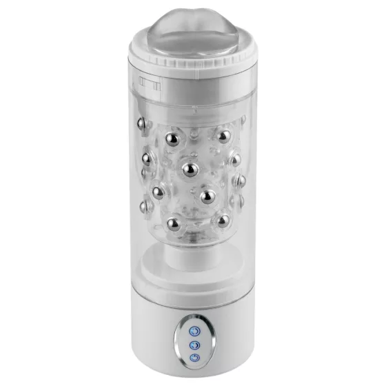 PDX - vibrátorový ústny masturbátor - vibrácie - biely