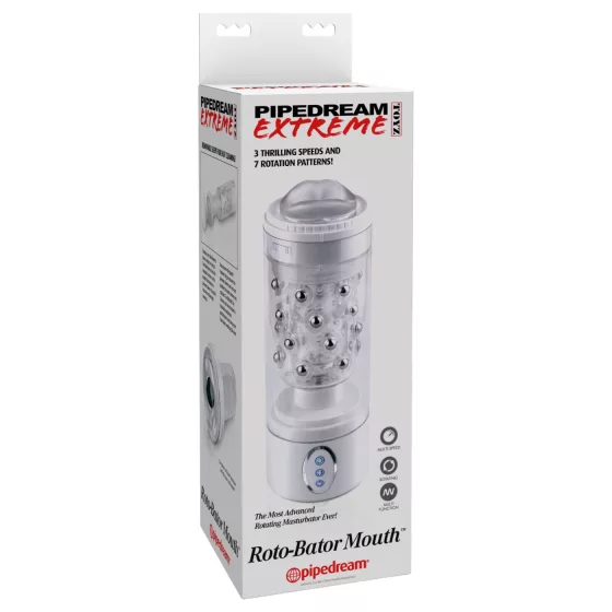 PDX - vibrátorový ústny masturbátor - vibrácie - biely