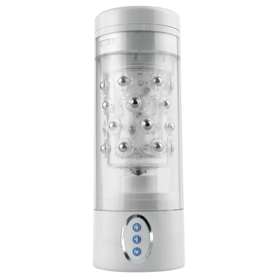 PDX - vibrátorový ústny masturbátor - vibrácie - biely