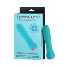   FemmeFunn Ultra Bullet - dobíjací tyčový vibrátor Premium (tyrkysový)