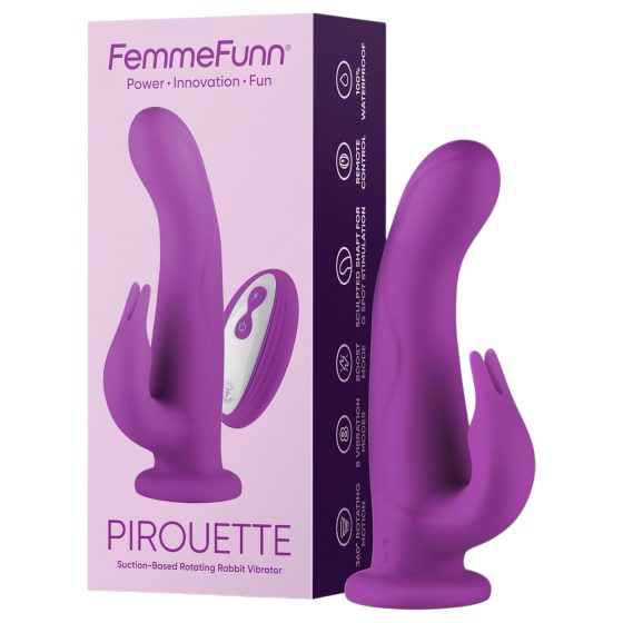 FemmeFunn Pirouette - nabíjateľný prémiový vibrátor s diaľkovým (fialový)