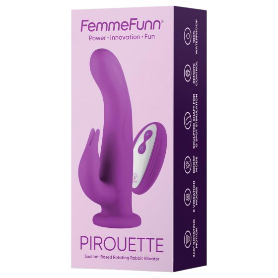 FemmeFunn Pirouette - nabíjateľný prémiový vibrátor s diaľkovým (fialový)
