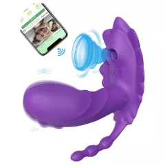  AlvUp - nositeľný aplikáciou ovládaný nasadzovací vibrátor (fialový)