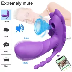   AlvUp - nositeľný aplikáciou ovládaný nasadzovací vibrátor (fialový)