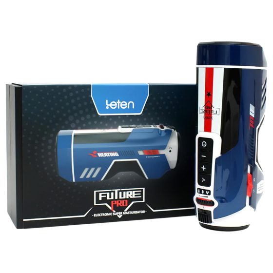 Leten SM Future Pro - lökő, nyögő, szorító, melegítő maszturbátor (kék)