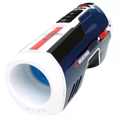   Leten SM Future Pro - sieťový vibračný, zvierací, ohrievací masturbátor (modrý)