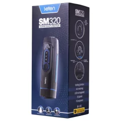   Leten SM320 - mužský masturbátor s vibráciami, pohybom a ohrevom - čierny