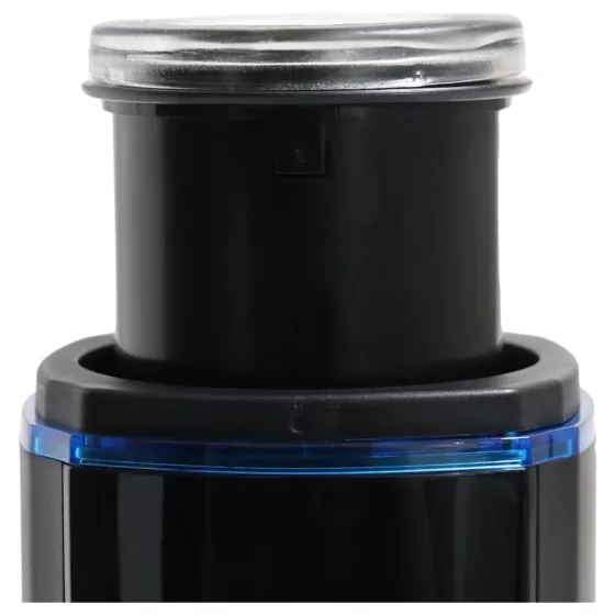 Leten SM320 - mužský masturbátor s vibráciami, pohybom a ohrevom - čierny