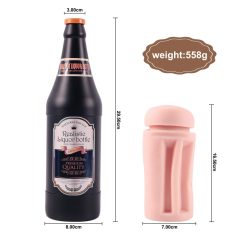   Lonely - realistický umelý punč vo fľaši od piva (prírodná čierna)