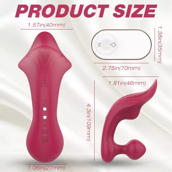 Sex HD Chomper - vibrátor na klitoris a anál - červený