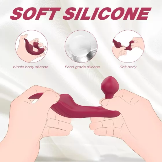 Sex HD Chomper - vibrátor na klitoris a anál - červený