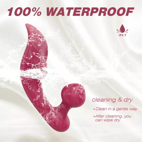 Sex HD Chomper - vibrátor na klitoris a anál - červený