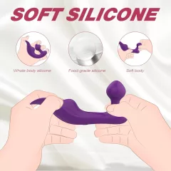   Sex HD Chomper - vibrátor na klitoris a análny - vodotesný - fialový