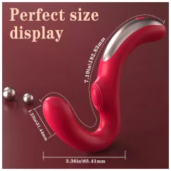 SEX HD Genie - vibrátor na bod G a klitoris - červený