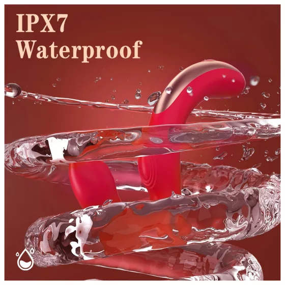 SEX HD Genie - vibrátor na bod G a klitoris - červený