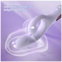   Sex HD - vibračný G‑bodový stimulátor s klitorálnym ramenom (fialový)