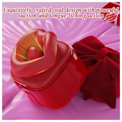 SEX HD - vibrátor na lízanie a sanie klitorisu - červený