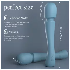   SEX HD Dancer - vibrátor na masáž - vodotesný - tyrkysový