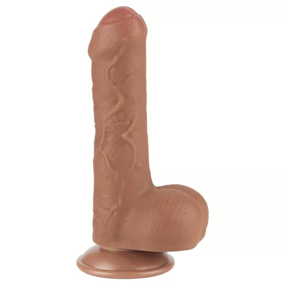 Lovetoy - realistický dildo s semenníkmi - dvojvrstvový - 18,3 cm