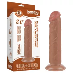  Lovetoy - realistické dildo s prísavkou - dvojvrstvové - 20 cm - telová farba