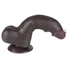   Lovetoy - realistický dildo s semenníkmi - dvojvrstvové - 20 cm - hnedé