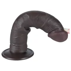   Lovetoy - realistický dvojvrstvový dildo s prísavkou - 20 cm - hnedý