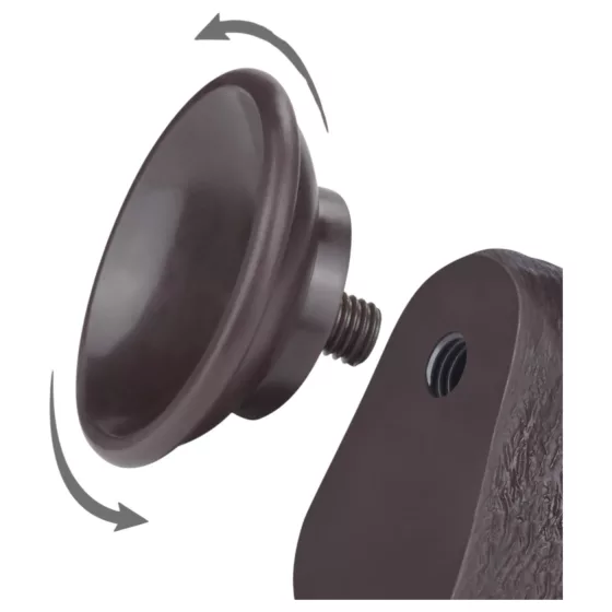 Lovetoy - realistický dvojvrstvový dildo s prísavkou - 20,8 cm - hnedý