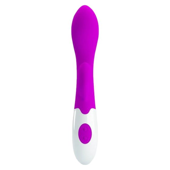 Pretty Love Brighty - vodotesný vibrátor na bod G s ramenom na klitoris (fialový)
