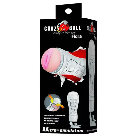 Crazy Bull - masturbátor s prísavkou - realistický - naturálny