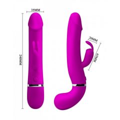   Pretty Love Henry - nabíjací, striekajúci vibrátor s ramenom na klitoris (ružový)