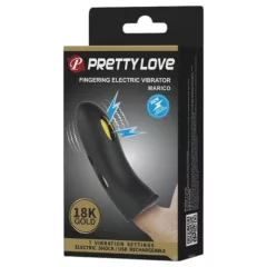   Pretty Love Marico - elektro stimulátor prsta - vibrátor - čierny