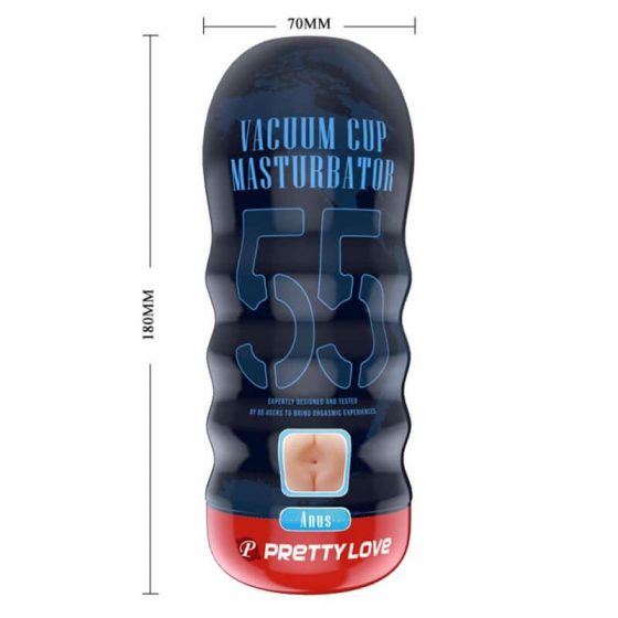 Pretty Love Vacuum Cup - realistický análny masturbátor (prírodní farba)