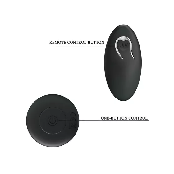 MR. PLAY - análny vibrátor na diaľkové ovládanie - dobíjací - čierny