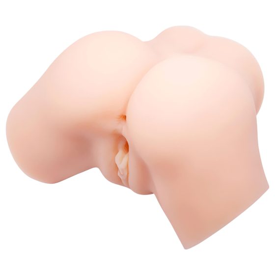 Crazy Bull - realistický vibračný masturbátor zadoček - telová farba