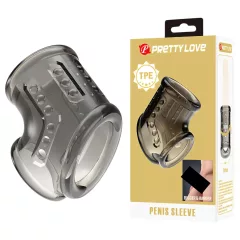   Pretty Love - erekčný krúžok na penis a semenníky (priehľadný)