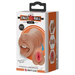   Crazy Bull - masturbátor ústa a vagína - realistický - telová farba