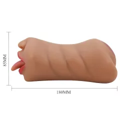   Crazy Bull - masturbátor ústa a vagína - realistický - telová farba
