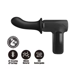   Pretty Love Dj Doctor - pulzujúci vibrátor pištoľ na vagínu - čierny