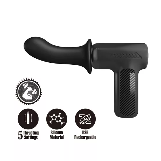 Pretty Love Dj Doctor - pulzujúci vibrátor pištoľ na vagínu - čierny