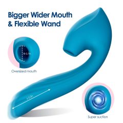   Vibeconnect - vodotesný vibrátor bodu G a stimulátor klitorisu (modrý)