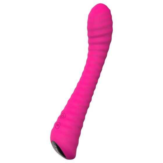 Sex HD Sunshine - nabíjateľný, vrúbkovaný G-bod vibrátor (ružový)