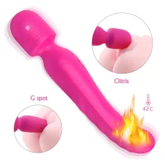   Sex HD Iris - masážny vibrátor s ohrevom a 2 motormi - ružový