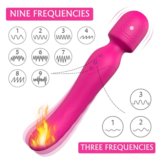 Sex HD Iris - masážny vibrátor s ohrevom a 2 motormi - ružový