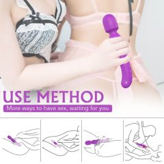   Sex HD Iris - dobíjací masážny vibrátor s 2 motormi (fialový)