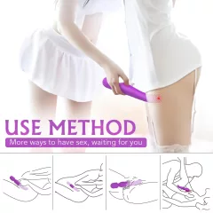   Sex HD Iris - duálny vibračný masážny vibrátor s ohrevom - fialový